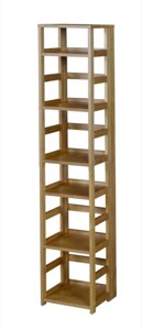 Flip Flop 67" High Square Folding Bookcase - Medium Oak