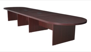 Regency Legacy 192" Modular Racetrack Conference Table with 2 Power Data Grommets - Mahogany