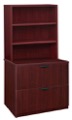 Legacy Lateral File with Open Hutch - Mahogany