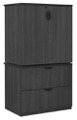 Legacy Lateral File with Stackable Storage Cabinet - Ash Grey