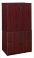 Legacy Lateral File with Stackable Storage Cabinet - Mahogany