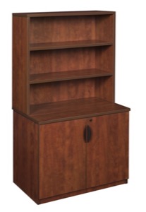 Legacy 29" Storage Cabinet with Open Hutch - Cherry