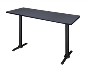 Cain 60" x 24" Cafe High Top Table - Grey