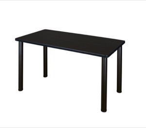 48" x 24" Kee Training Table - Mocha Walnut/ Black