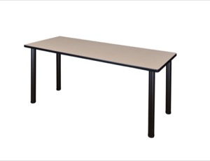 60" x 24" Kee Training Table - Beige/ Black