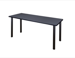60" x 24" Kee Training Table - Grey/ Black