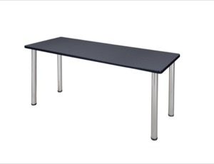 60" x 24" Kee Training Table - Grey/ Chrome