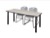 72" x 24" Kee Training Table - Maple/ Black & 2 Zeng Stack Chairs - Grey