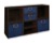 Niche Cubo Storage Set - 4 Full Cubes/4 Half Cubes with Foldable Storage Bins - Truffle/Blue