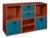 Niche Cubo Storage Set - 4 Full Cubes/4 Half Cubes with Foldable Storage Bins - Cherry/Teal
