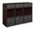 Niche Cubo Storage Set - 6 Full Cubes/3 Half Cubes with Foldable Storage Bins - Truffle/Grey