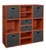 Niche Cubo Storage Set - 6 Full Cubes/6 Half Cubes with Foldable Storage Bins - Cherry/Grey