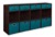 Niche Cubo Storage Set - 8 Full Cubes/4 Half Cubes with Foldable Storage Bins - Truffle/Teal