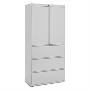 Great Openings Storage - Lateral File - 3 Drawer with Storage Cabinet - 77 3/8"H x 36"W