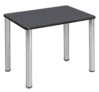 18.5" x 26" Rectangle Desk  - Grey/ Chrome