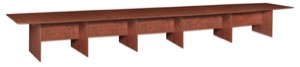 Sandia 288" Boat Shape Modular Conference Table featuring Lockdowel Assembly - Cherry
