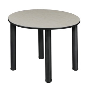 Kee 30" Round Slim Table  - Maple/ Black