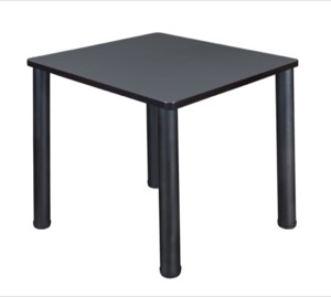 Kee 30" Square Breakroom Table - Grey/ Black