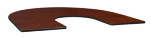 66" x 60" Standard Horseshoe Table Top - Cherry/Maple