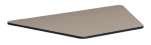 36" x 23" x 19" Standard Trapezoid Table Top - Beige/ Grey