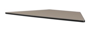 60" x 30" Standard Trapezoid Table Top - Beige/Grey
