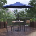 Faux Teak Patio Table and Chair Sets