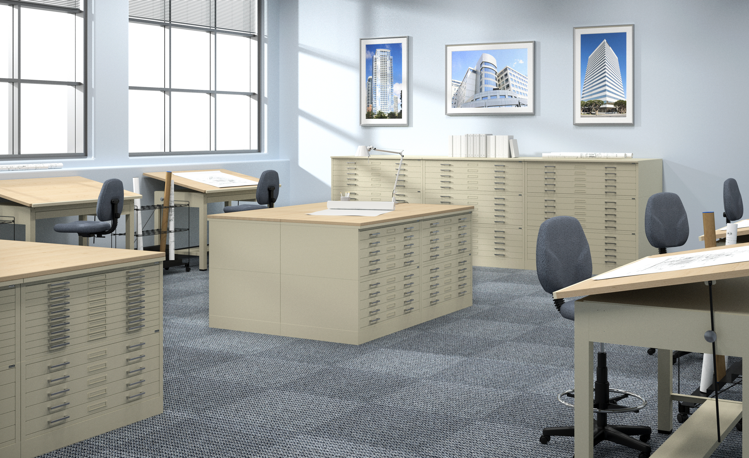 Mayline Drafting Tables & Interlocking Plan Files