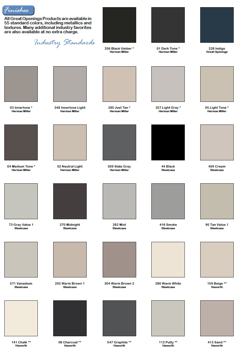 Great Openings Paint Selections