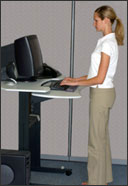 Figure 4. The user's legs, torso, neck, and head are approximately in-line and vertical
