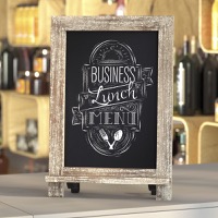 Canterbury - Vintage 9.5" x 14" Wooden Magnetic Chalkboards, Set of 10 - Weathered Brown
