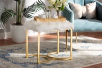 Baxton Studio Living Room Furniture Ottomans