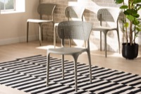 Baxton Studio Rae Modern and Contemporary Beige Finished Polypropylene Plastic 4-Piece Stackable Dining Chair Set