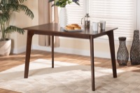 Baxton Studio Seneca Modern and Contemporary Dark Brown Finished Wood Dining Table