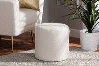 Baxton Studio Tori Modern and Contemporary Ivory Boucle Upholstered Ottoman