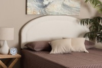 Baxton Studio Fiana Modern Cream Boucle Fabric Queen Size Headboard