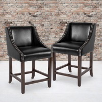 Upholstered Wood Counter Stools