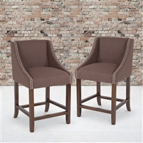 Upholstered Wood Counter Stools