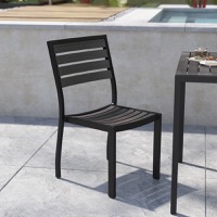 Lark - Set of 2 Outdoor Patio Dining Chairs - Gray Wash Teak