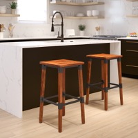 Wood Restaurant Barstools