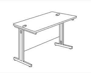 Communication Station Worktable, 24D x 48W x 29-1/2H