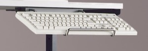 Mayline Techworks - Accessories - Keyboard - Wire holder. Chrome finish.