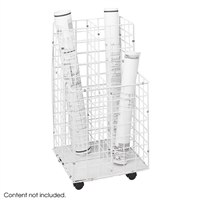 Wire Roll File, 4 Compartment, White