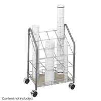 Tubular Steel Wire Roll File, 12 Compartment, Light Gray