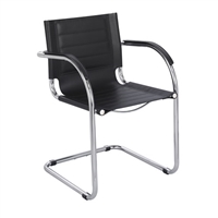 Flaunt Guest Chair Black Leather