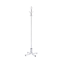 Coat Rack - 4 Double Hooks, Chrome