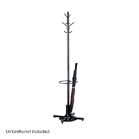 Coat Rack with Umbrella Stand, Black