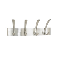 Metal Coat Rack 4 Hook (Qty. 6), Silver
