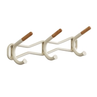 Family Coat Wall Rack, 3 Hook, Cream
