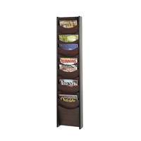 12-Pocket Wood Magazine Rack