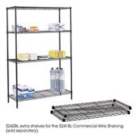 Commercial Extra Shelf Pack, 48 x 18", Black